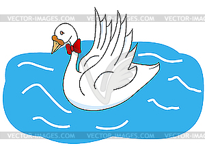 White swan - vector image