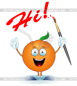 Orange-artist - vector clip art