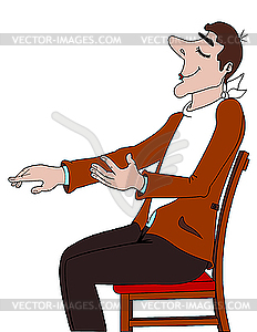 Seated man - vector image