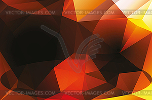 Polygonal background in dark colors - vector image