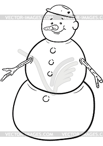 Kind funny snowman - vector image