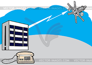 Telecommunications system - vector clip art