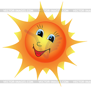 Cartoon Sun - vector clip art