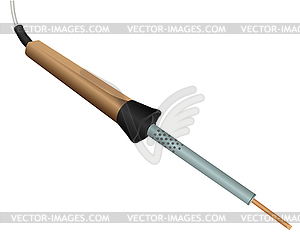 Electric soldering iron - vector image