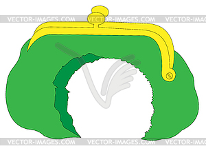 Cartoon ragged purse - vector image