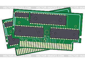 Цифровые карты памяти - изображение векторного клипарта