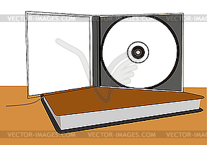 CD and book - vector clipart