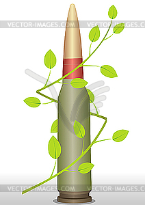 Cartridge and branch - vector clipart