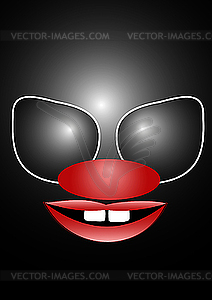 Terrible clown - vector clip art