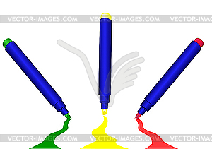 Markers and lines - vector image