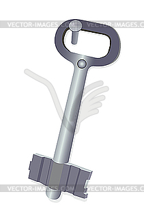 Old curve key - vector image