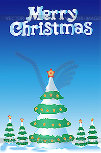 Christmas fur-tree - vector image