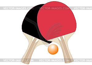 Table tennis rackets - vector clipart