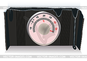 Hot thermometer - vector clip art