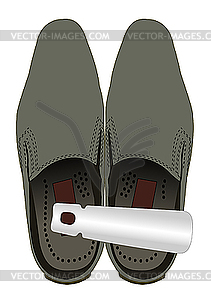 Shoes with shoehorn - vector EPS clipart
