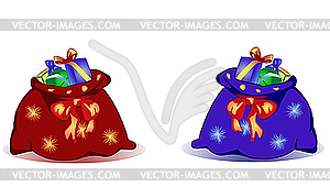 Christmas Bag with gifts - royalty-free vector clipart