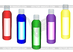 Set of foam for bathroom - vector clip art