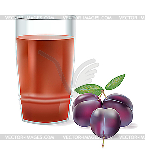 Juice glass - vector clipart