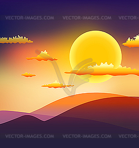 Sunset - vector clipart