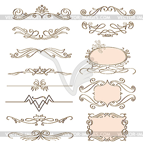 Swirls and frames - vector image