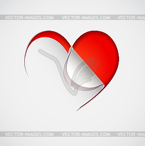 Abstract heart sticker - vector clipart