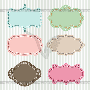 Set of vintage frames - vector clipart