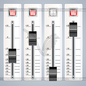 Audio mixing console - vector clipart