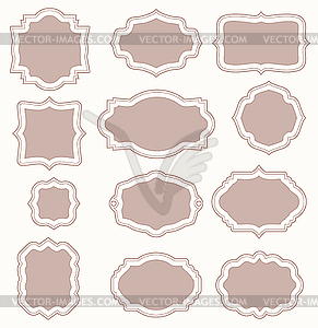 Set of vintage frames - vector image