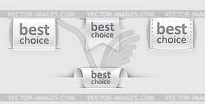 Set of paper llabels - vector clip art