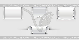 Set of paper llabels - vector clipart