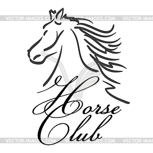 Horse head - vector clipart