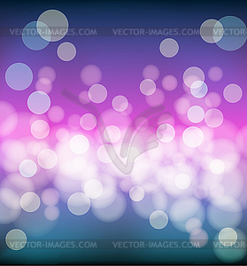 Abstract purple and blue background with bokeh - vector image