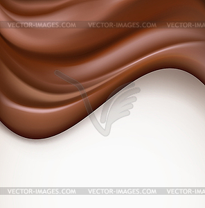 Chocolate wavy background with space for text - vector clipart