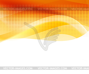 Abstract orange halftone background - vector clipart