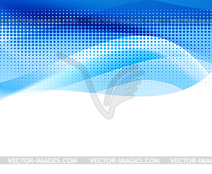 Vivid blue abstract background with halftone - vector image