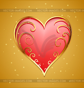 heartwithgoldframe - векторный графический клипарт