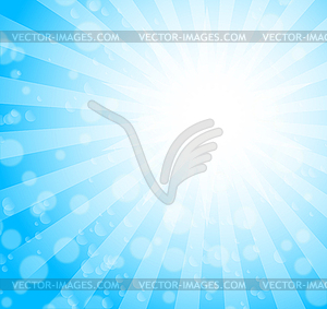 Blue burst background - vector image