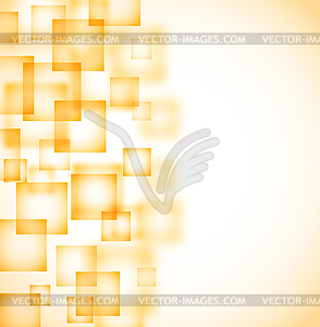 Abstract yellow background with flying transparent - vector clip art