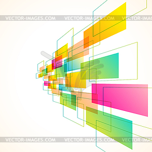 Abstract background with transparent flowing shapes - vector image