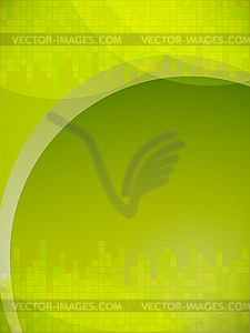 Abstract green mosaic vertical background - vector image