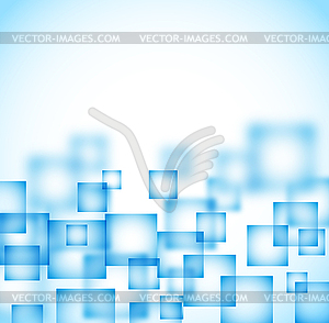 Abstract background with flying transparent squares - vector clipart / vector image