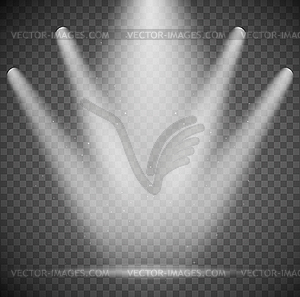 Transparent spotlights on background - vector clipart