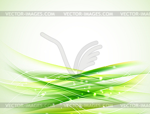 Horizontal green abstract wavy background with - vector clip art