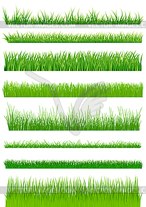 Green grass set - vector clipart