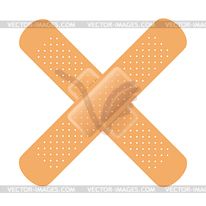 Adhesive bandage cross  - vector image