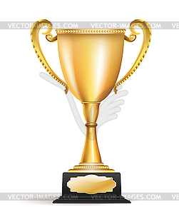 Golden trophy cup award  - vector clip art
