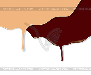 Плавление фон шоколад - векторизованное изображение