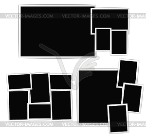 Photo album composition set. design t - vector EPS clipart