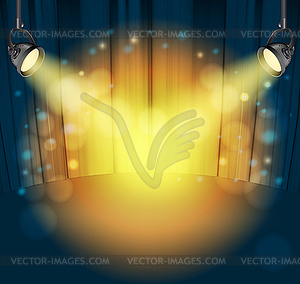 Light spots on curtains background - vector image