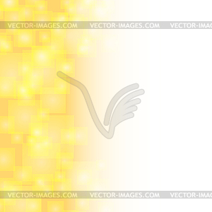 Abstract yellow background with flying transparent - vector image